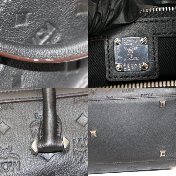 MCM Calfskin Ottomar Monogram Essential Boston Bag - Picture 13 of 15